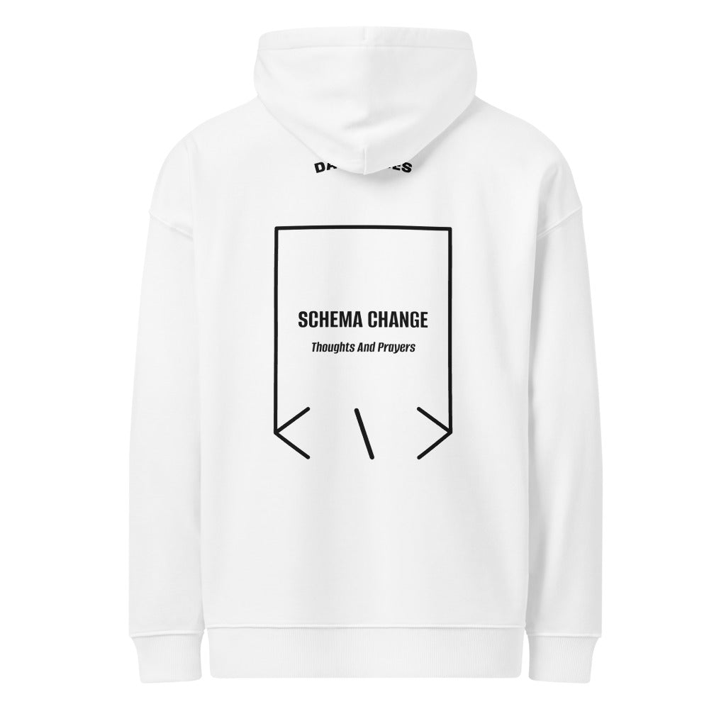 Schema Change — White Black back mockup