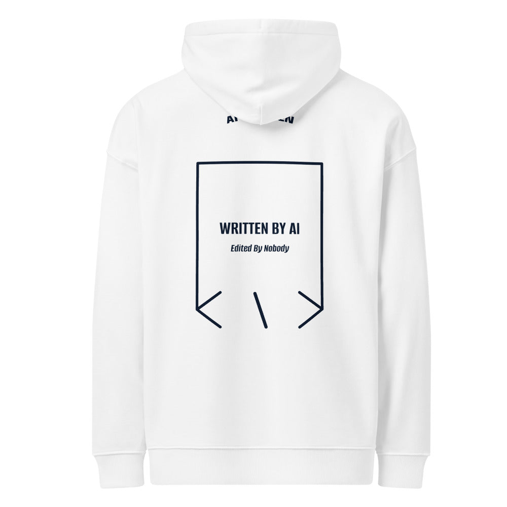 Written By AI — White French Navy back mockup