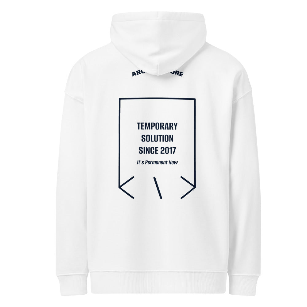 Temporary Solution Since 2017 — White French Navy back mockup