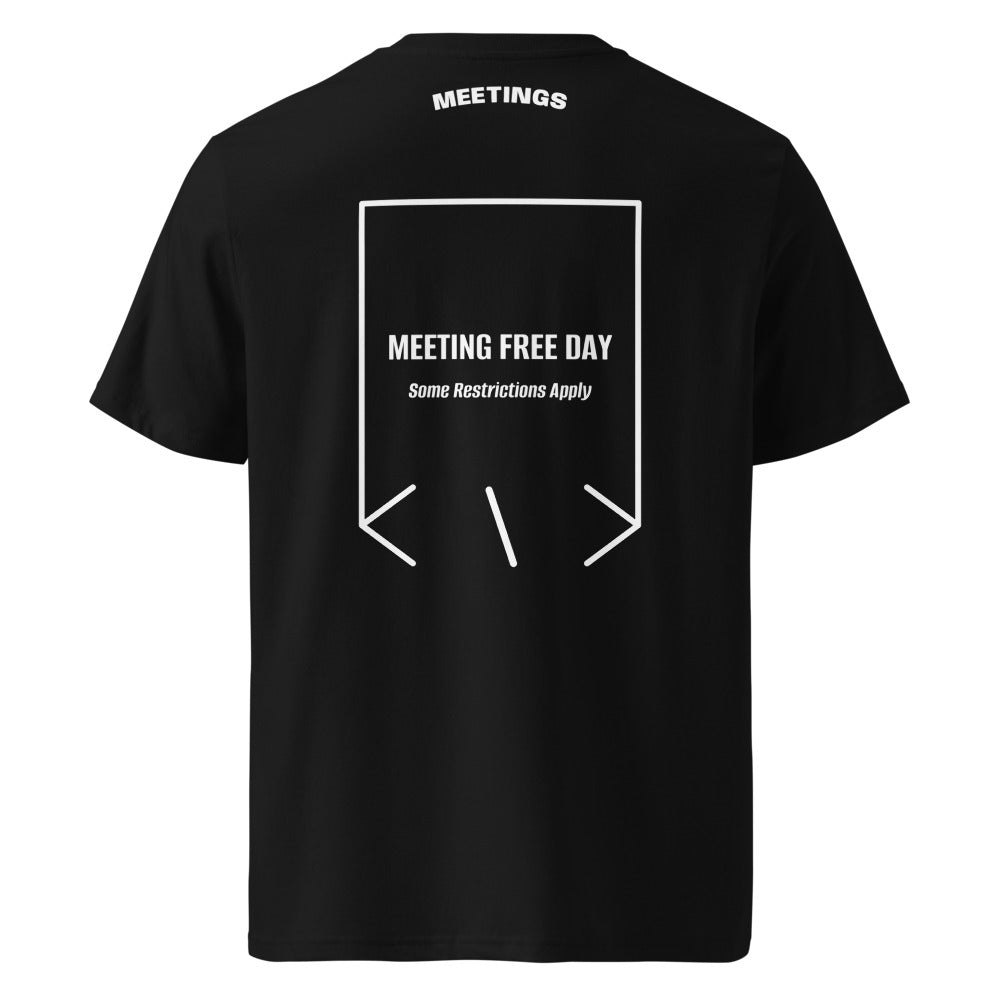 Meeting Free Day — Black White back mockup