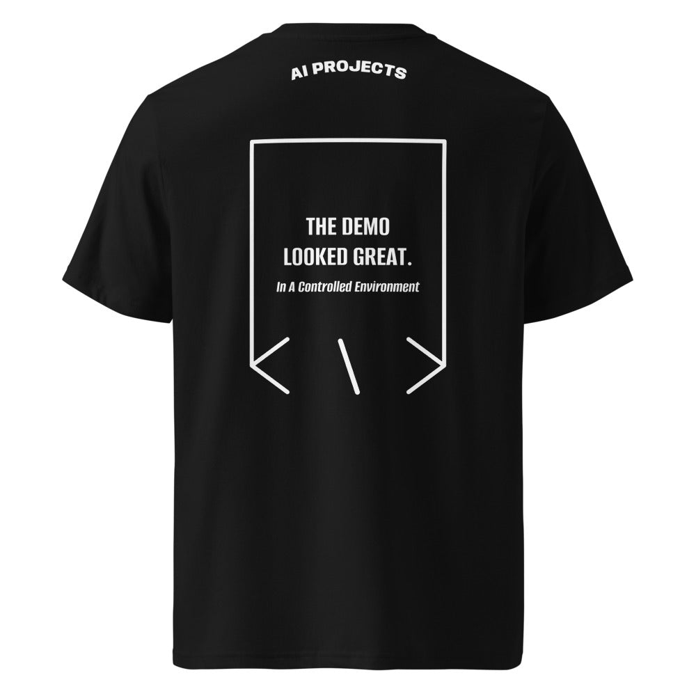 The Demo Looked Great. — Black White back mockup