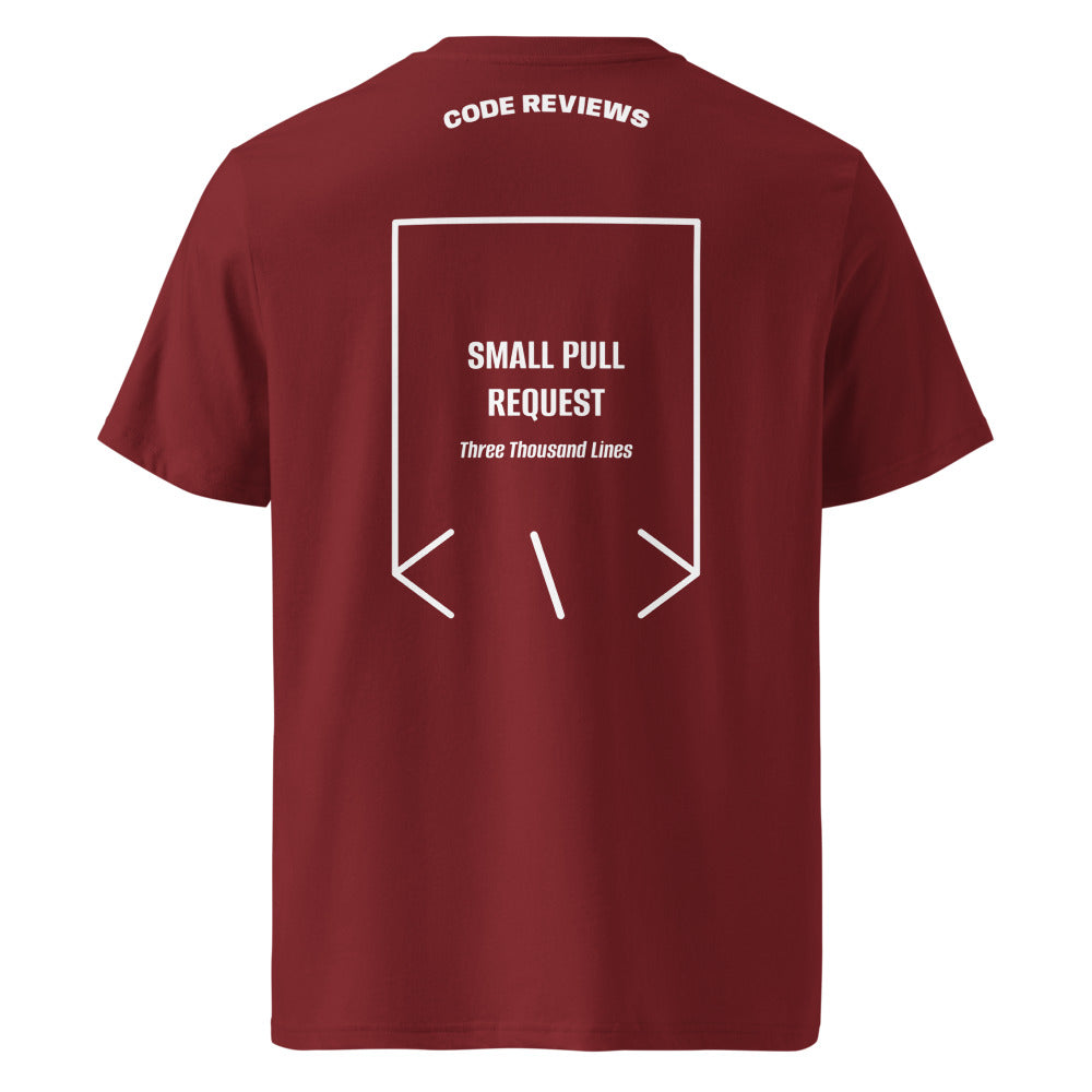 Small Pull Request — Burgundy White back mockup