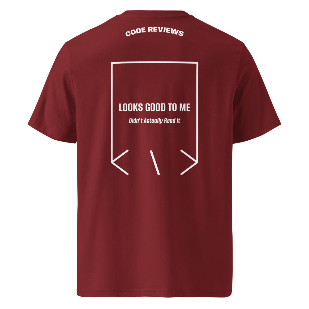 Looks Good To Me — Burgundy White back mockup