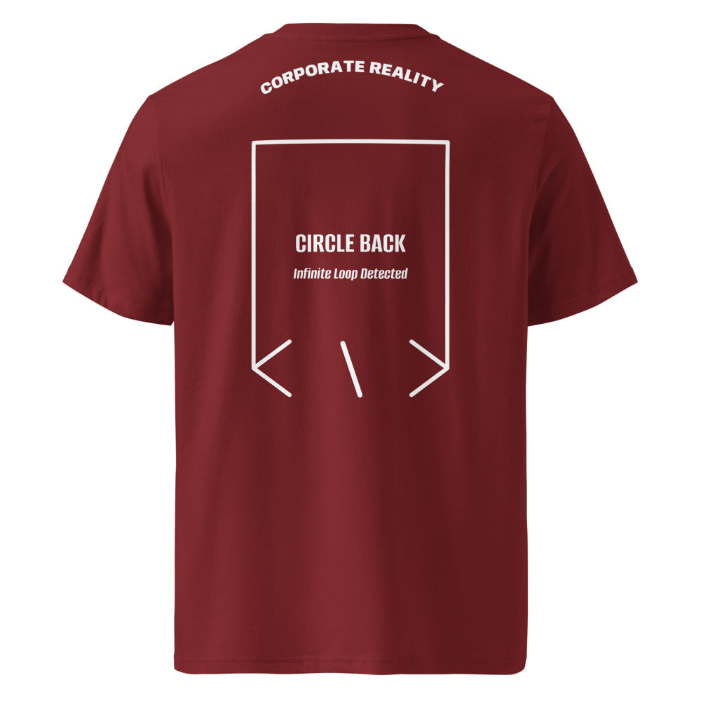 Circle Back — Burgundy White back mockup