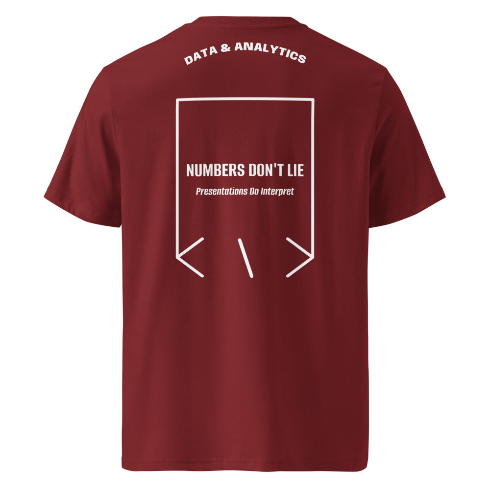 Numbers Don't Lie — Burgundy White back mockup