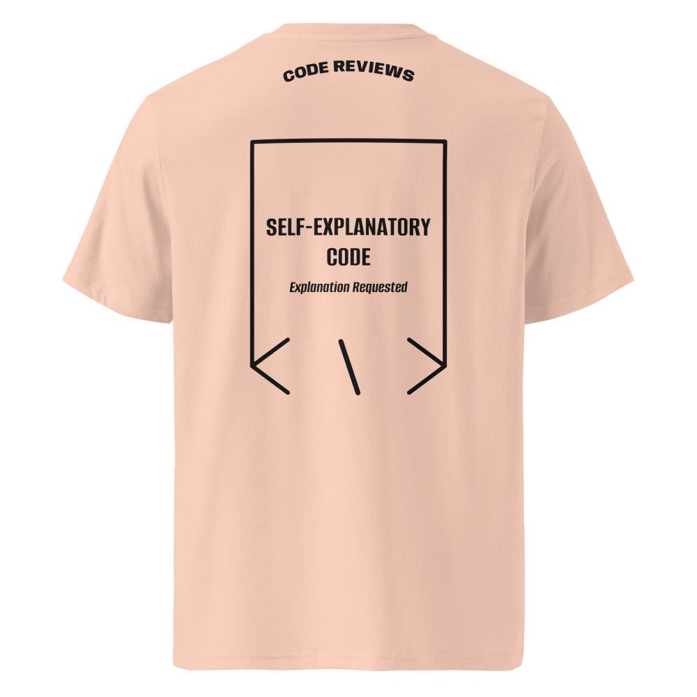 Self-Explanatory Code — Fraiche Peche Black back mockup
