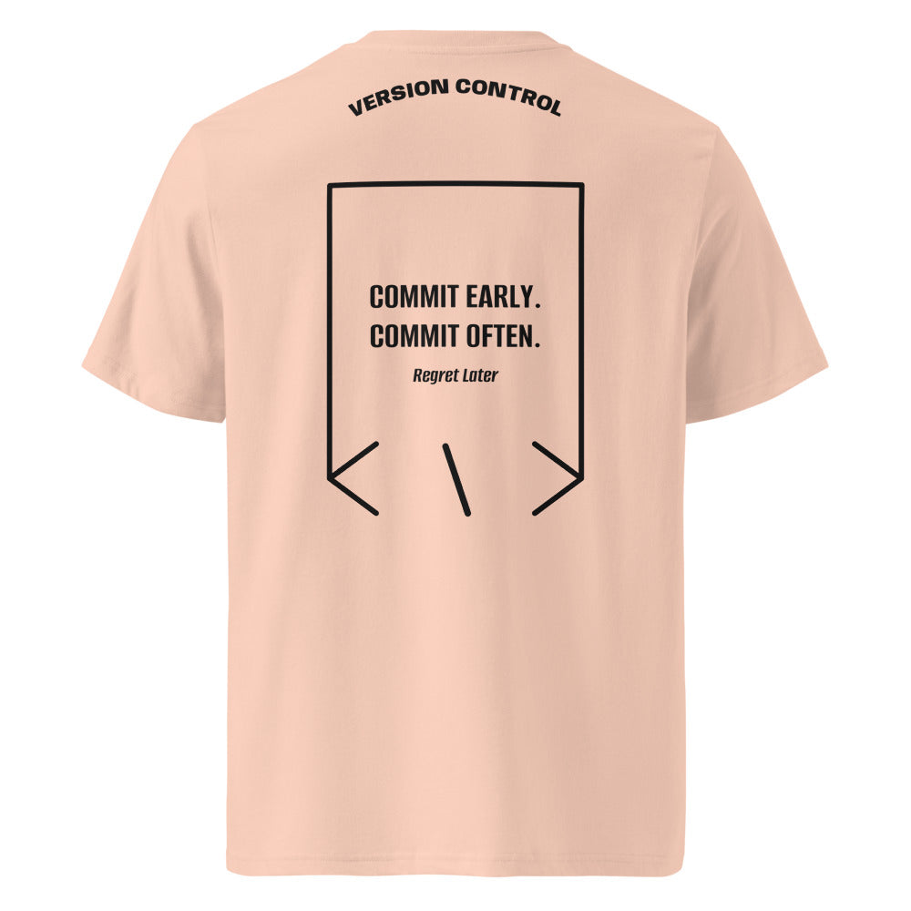 Commit Early. Commit Often. — Fraiche Peche Black back mockup