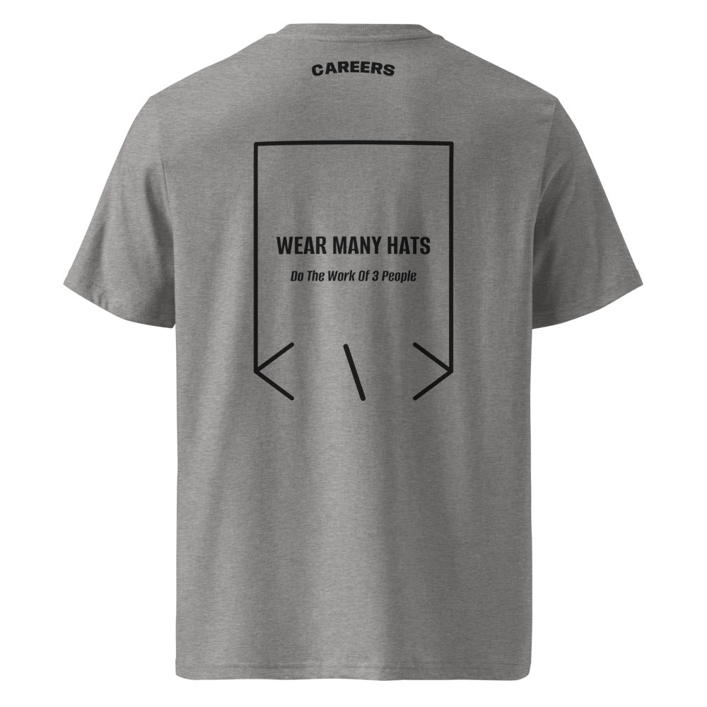 Wear Many Hats — Heather Grey Black back mockup