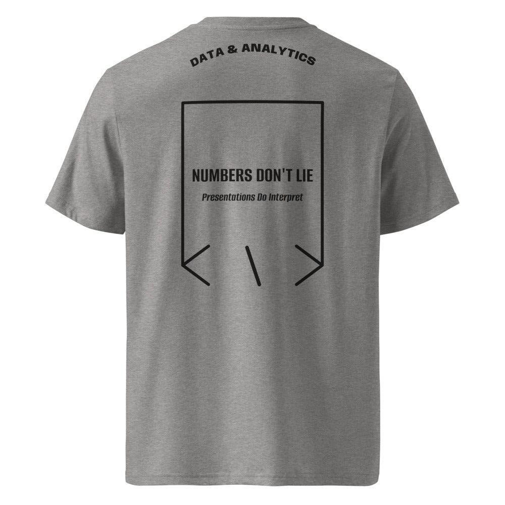 Numbers Don't Lie — Heather Grey Black back mockup