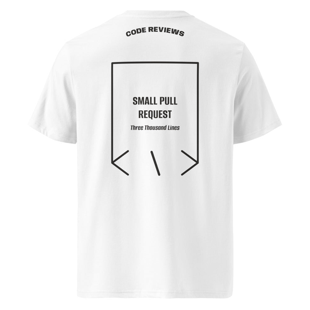 Small Pull Request — White Dark Heather Grey back mockup