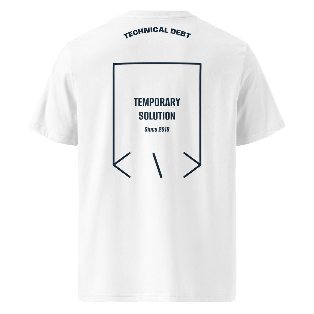 Temporary Solution — White French Navy back mockup