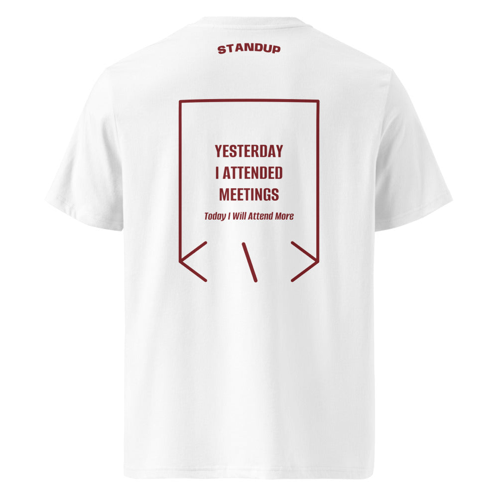 Yesterday I Attended Meetings — White Burgundy back mockup