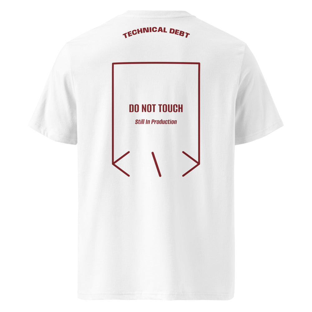 Do Not Touch — White Burgundy back mockup
