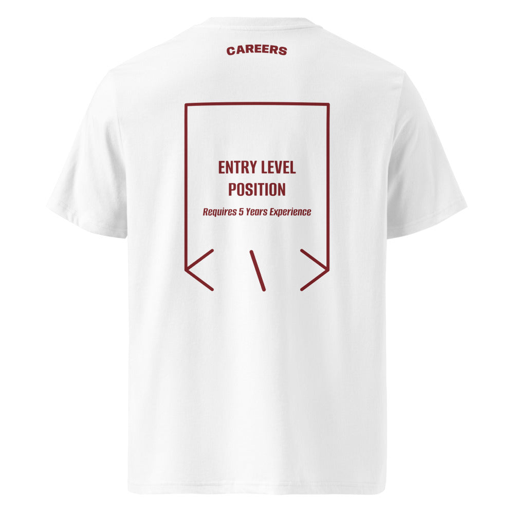 Entry Level Position — White Burgundy back mockup