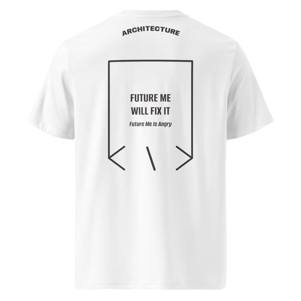 Future Me Will Fix It — White Anthracite back mockup