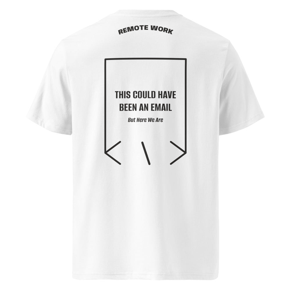 This Could Have Been An Email — White Dark Heather Grey back mockup