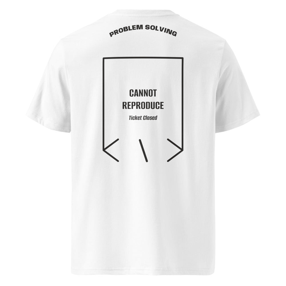 Cannot Reproduce — White Dark Heather Grey back mockup