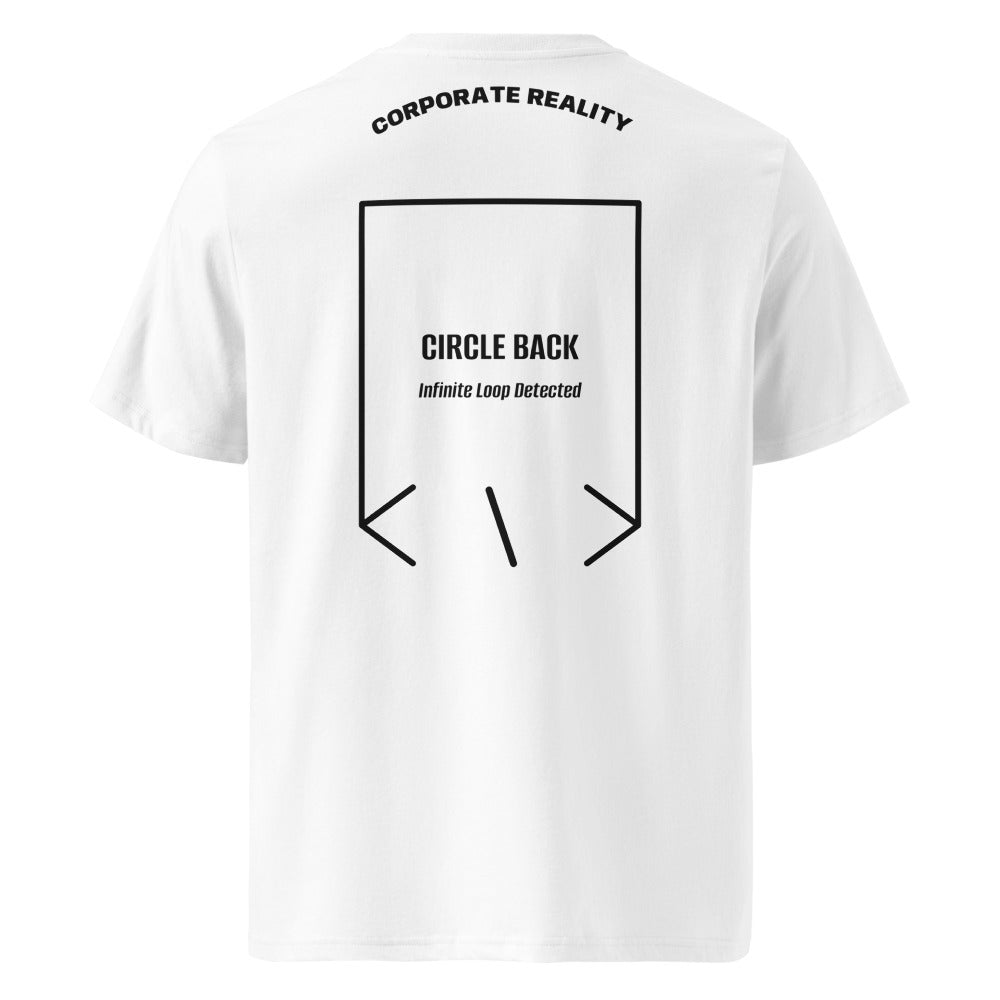 Circle Back — White Black back mockup
