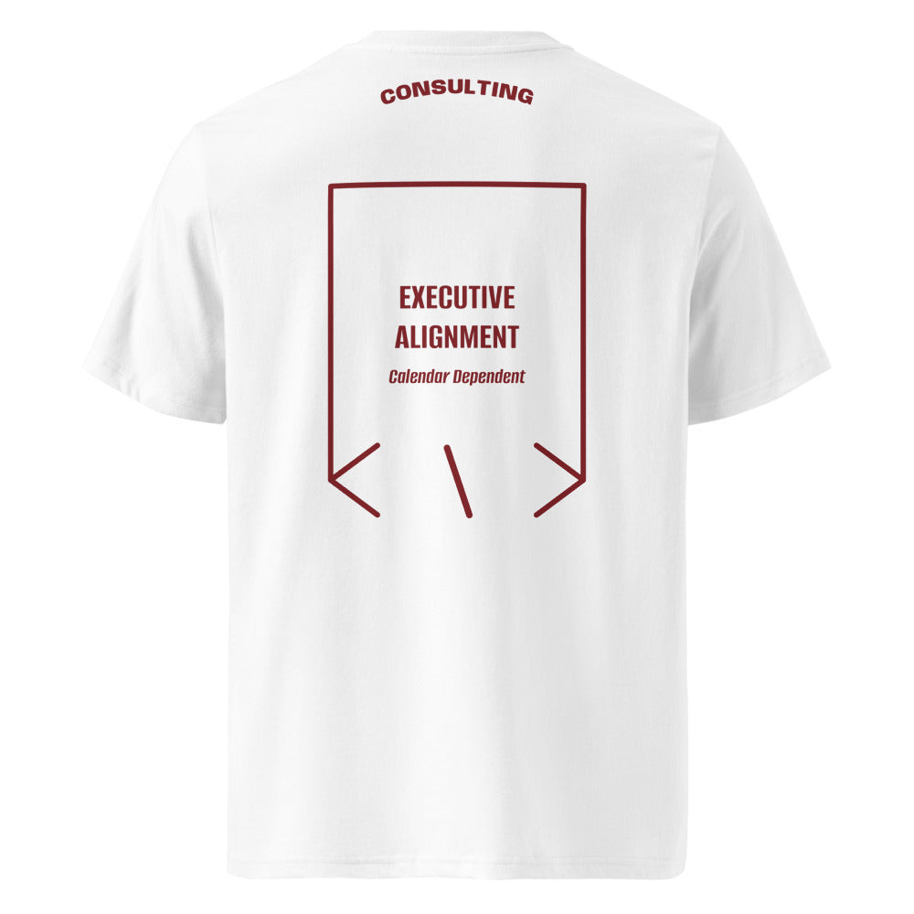 Executive Alignment — White Burgundy back mockup