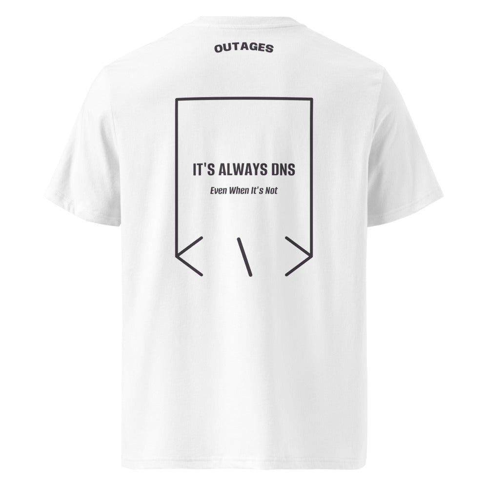 It's Always DNS — White Anthracite back mockup