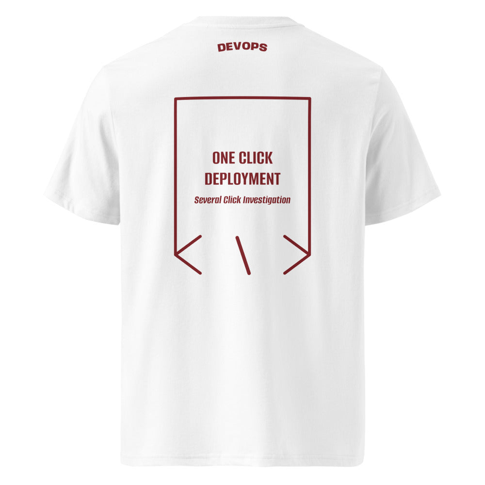 One Click Deployment — White Burgundy back mockup