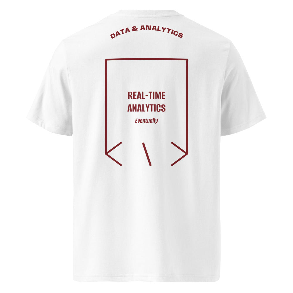 Real-Time Analytics — White Burgundy back mockup