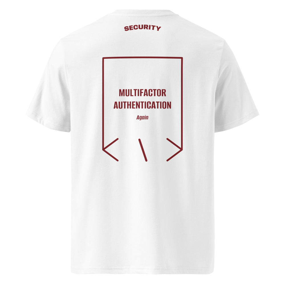 Multifactor Authentication — White Burgundy back mockup