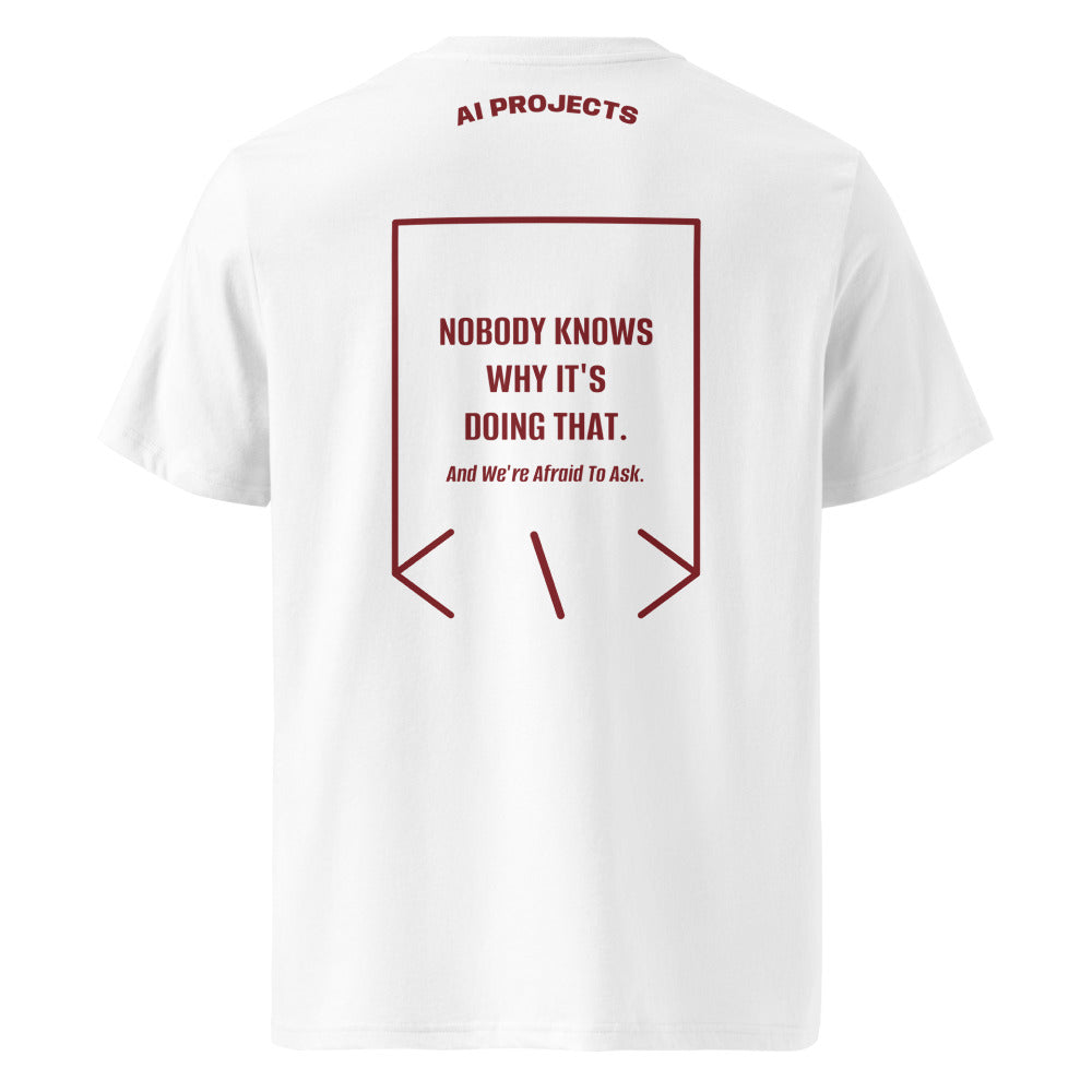 Nobody Knows Why It's Doing That. — White Burgundy back mockup