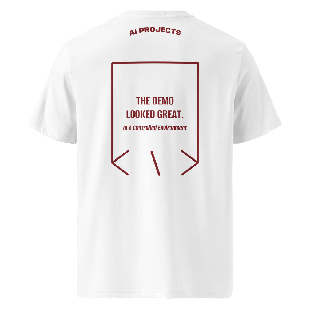 The Demo Looked Great. — White Burgundy back mockup