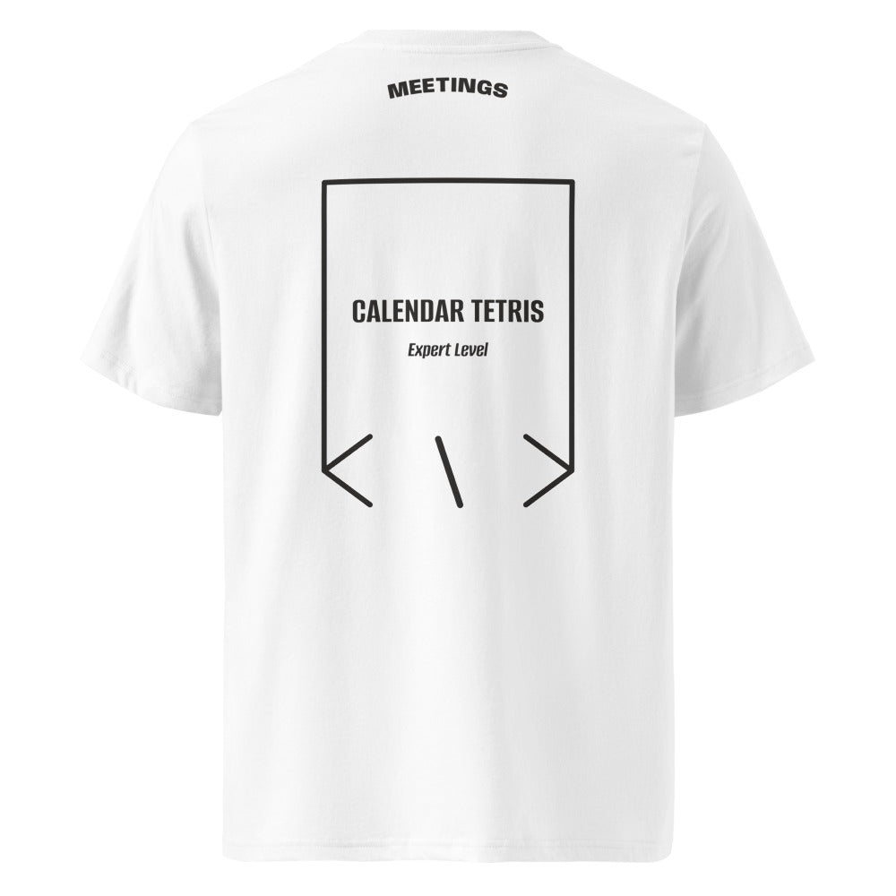 Calendar Tetris — White Dark Heather Grey back mockup