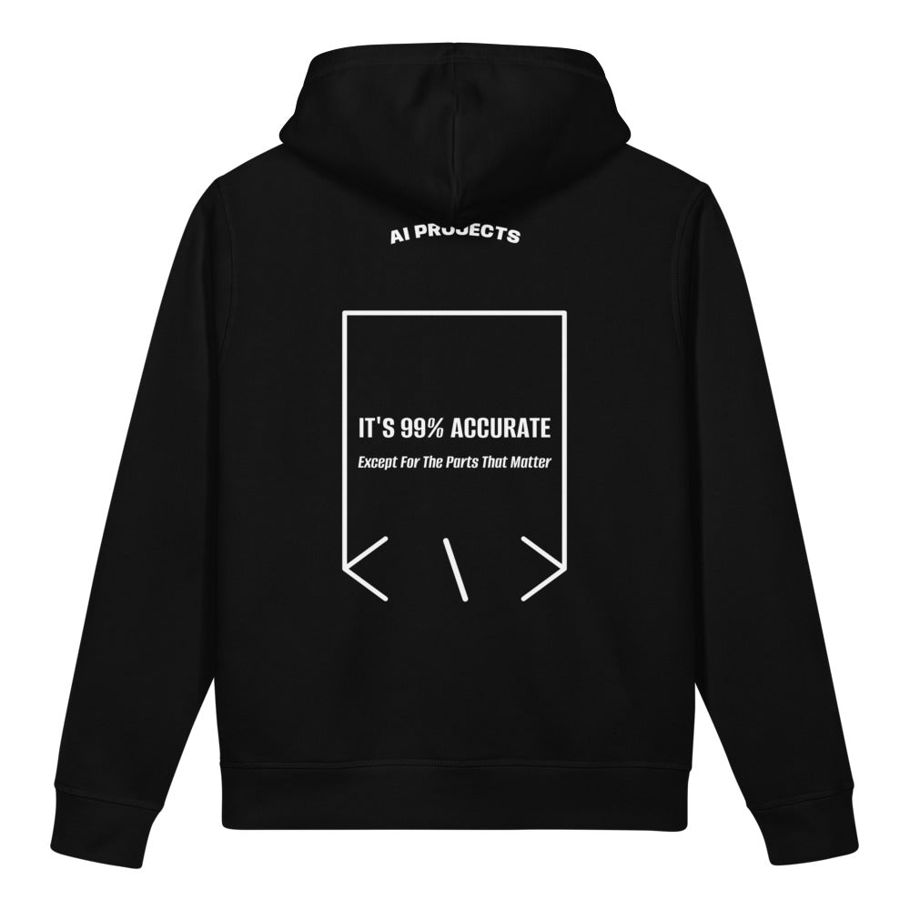 It's 99% Accurate — Black White back mockup