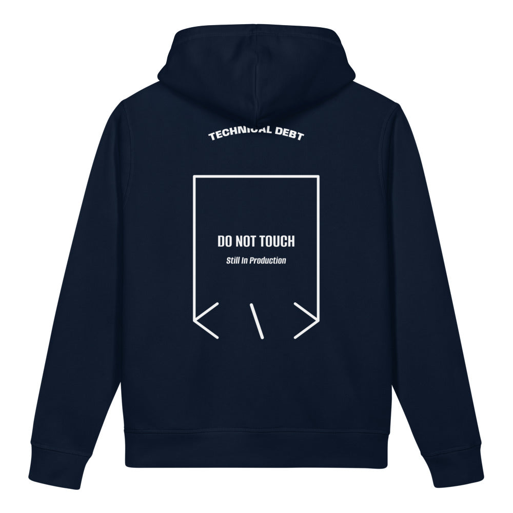 Do Not Touch — French Navy White back mockup