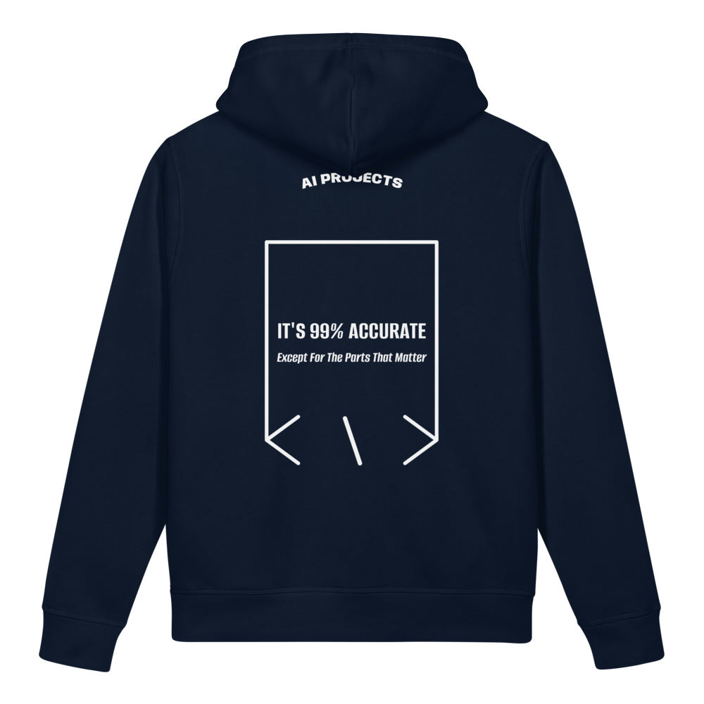 It's 99% Accurate — French Navy White back mockup