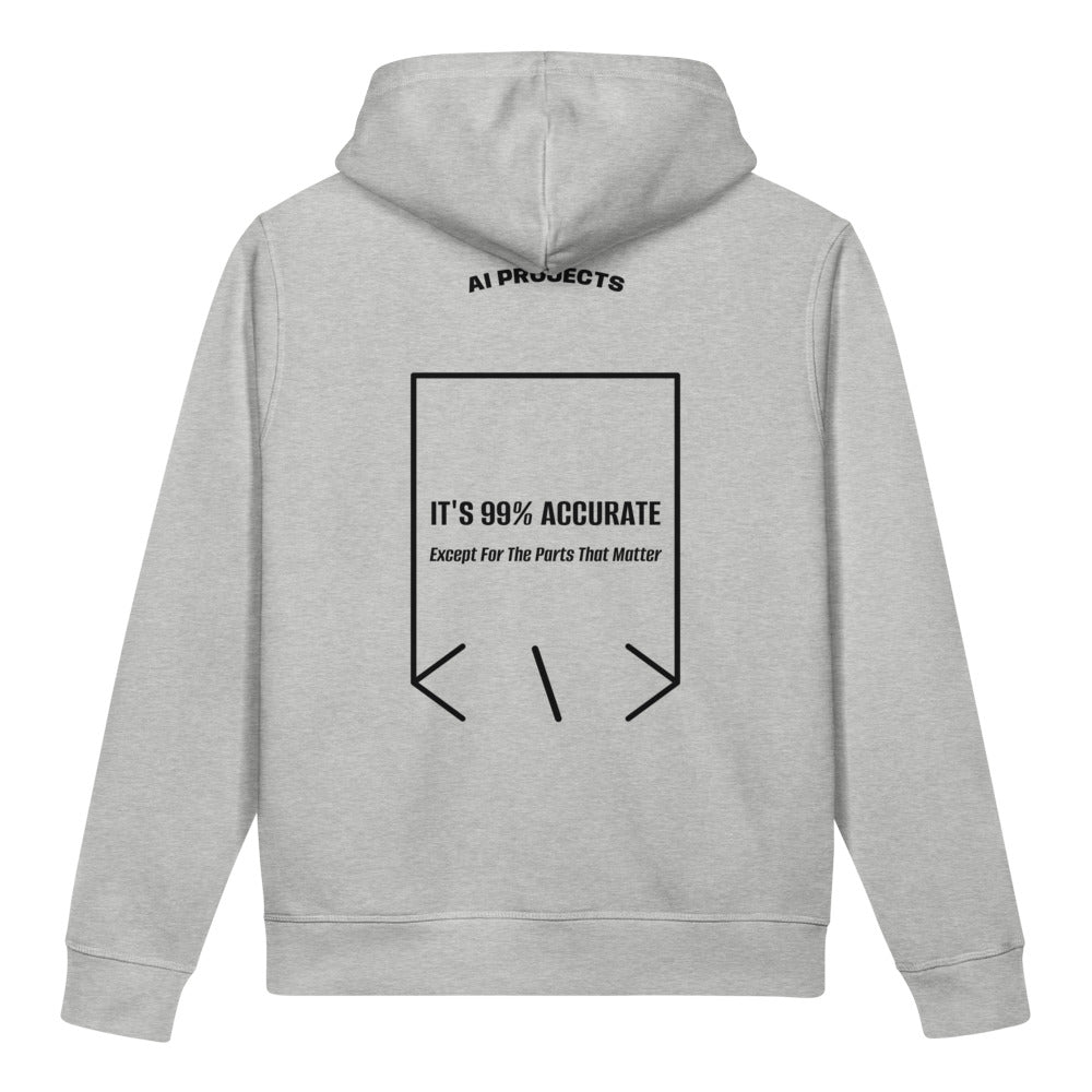 It's 99% Accurate — Heather Grey Black back mockup