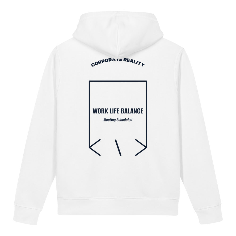 Work Life Balance — White French Navy back mockup