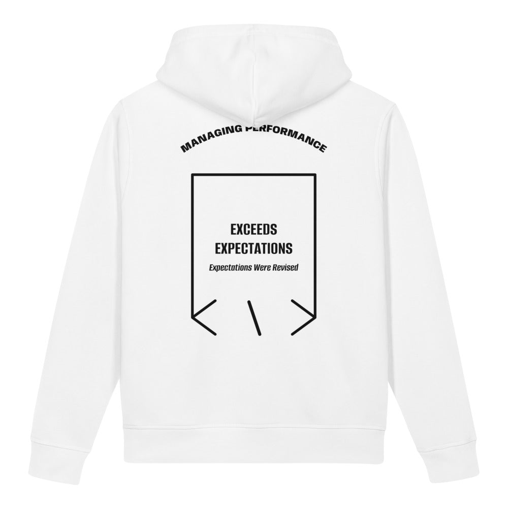 Exceeds Expectations — White Black back mockup