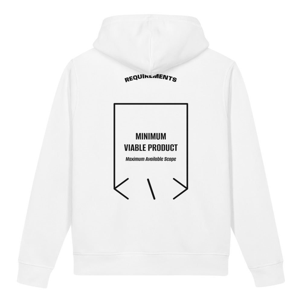Minimum Viable Product — White Black back mockup