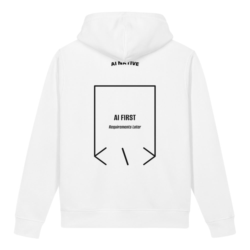 AI First — White Black back mockup