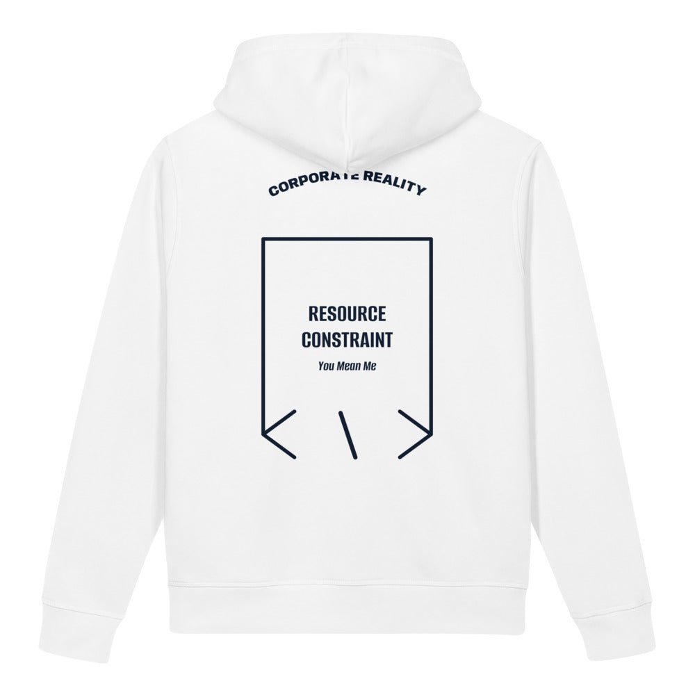 Resource Constraint — White French Navy back mockup