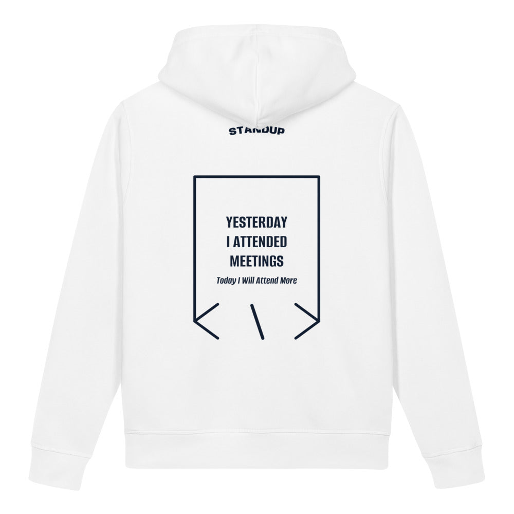 Yesterday I Attended Meetings — White French Navy back mockup