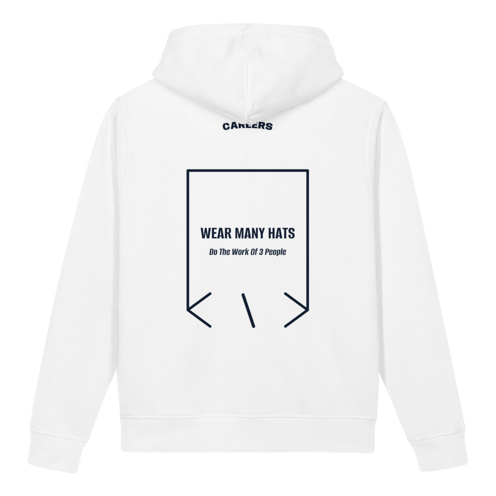 Wear Many Hats — White French Navy back mockup