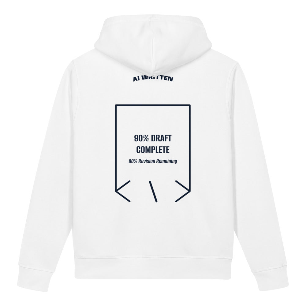 90% Draft Complete — White French Navy back mockup