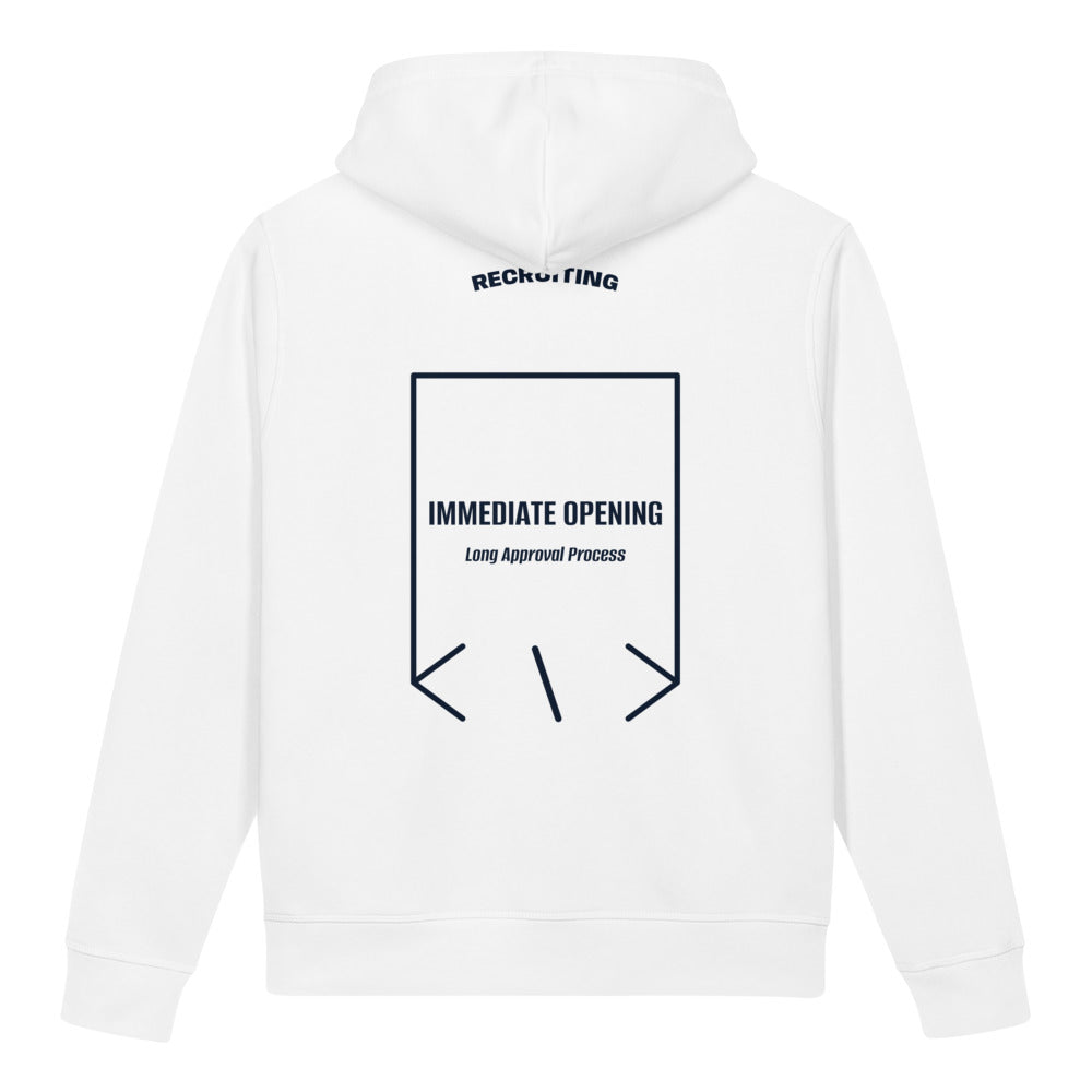 Immediate Opening — White French Navy back mockup