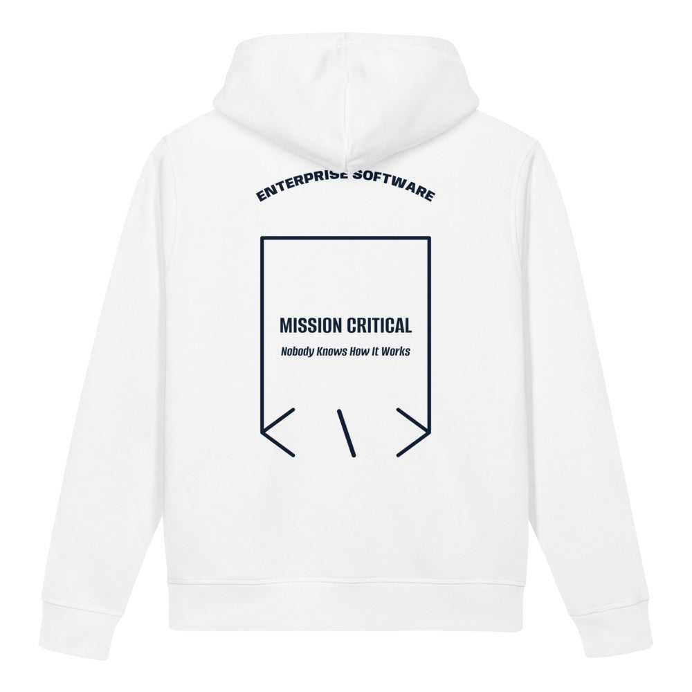 Mission Critical — White French Navy back mockup