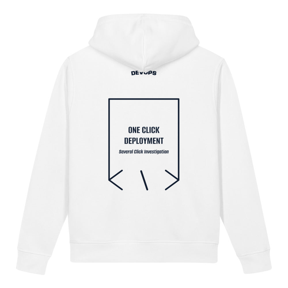 One Click Deployment — White French Navy back mockup