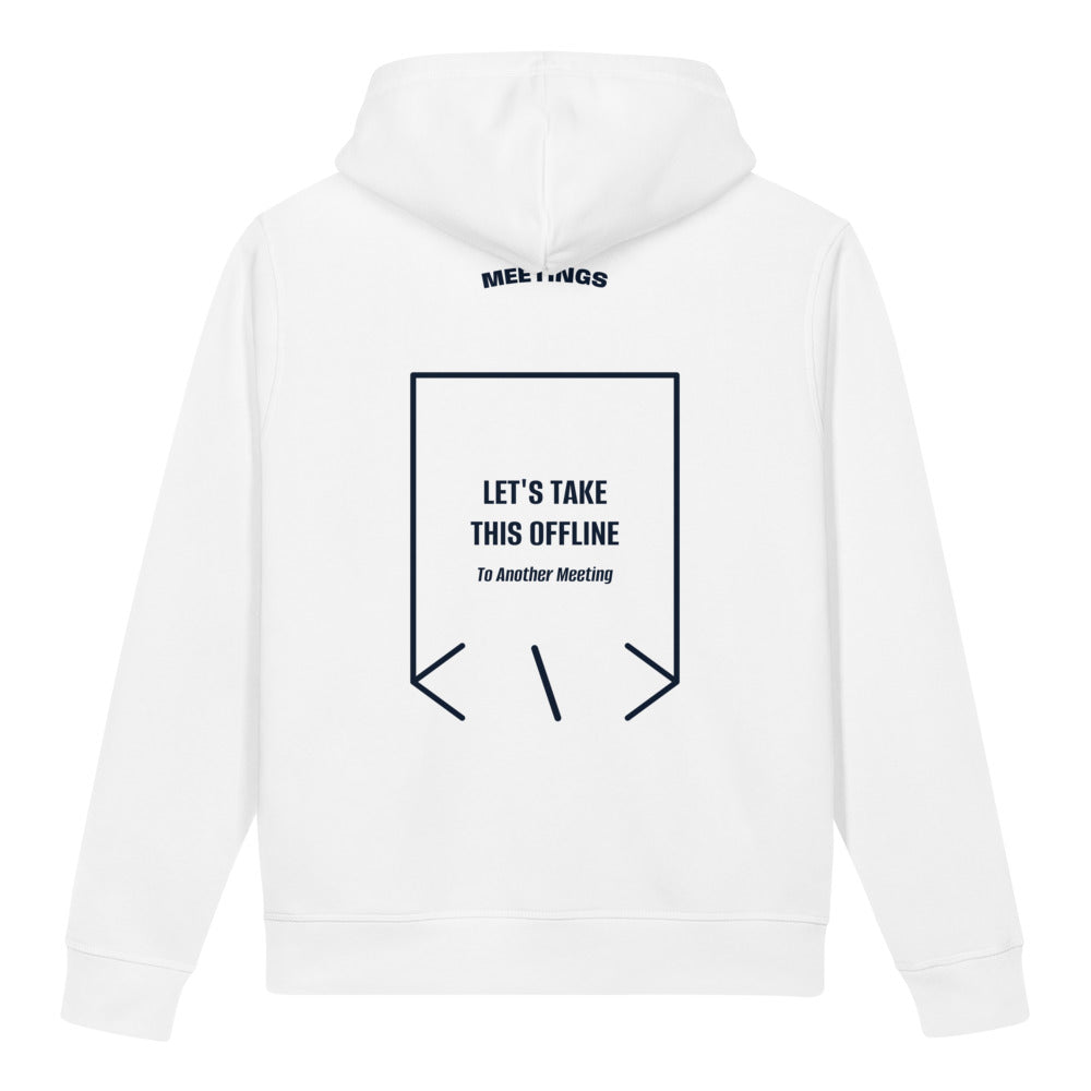 Let's Take This Offline — White French Navy back mockup