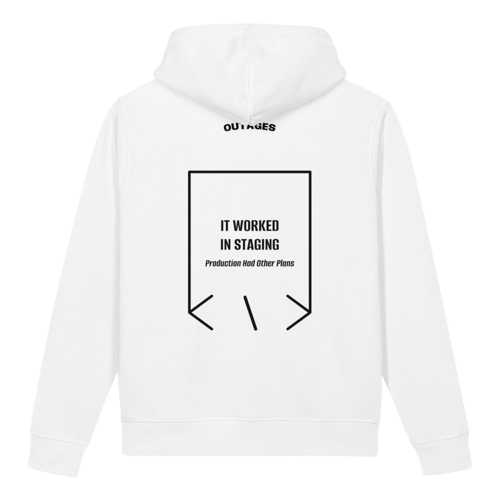 It Worked In Staging — White Black back mockup