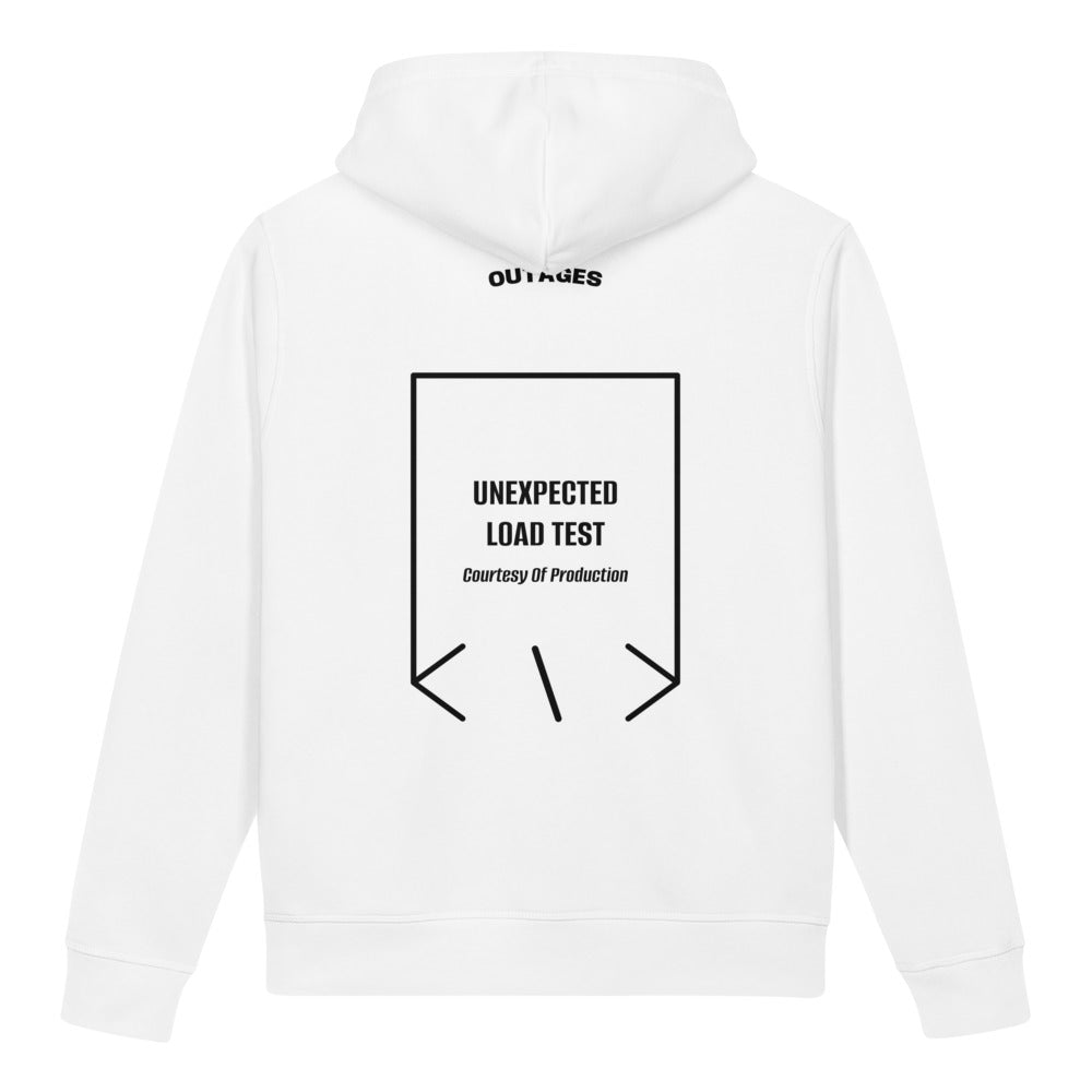 Unexpected Load Test — White Black back mockup