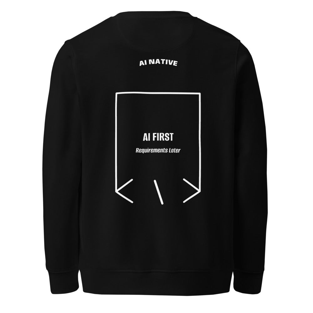 AI First — Black White back mockup
