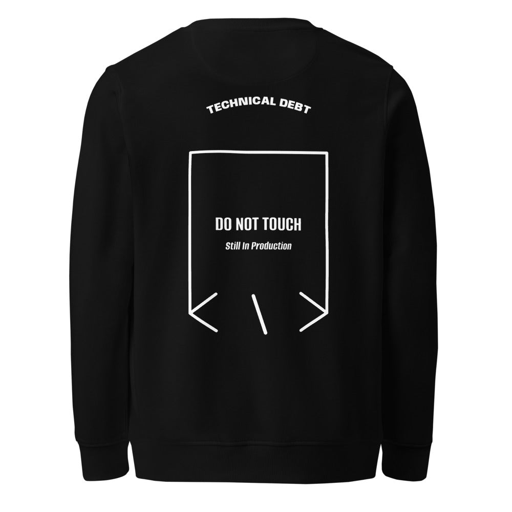 Do Not Touch — Black White back mockup